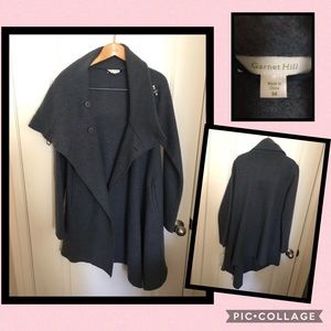 Garnet Hill Asymmetrical Boiled Wool Coat